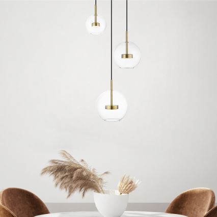 Zuma Line - LED Lustr na lanku 3xLED/5W/230V zlatá