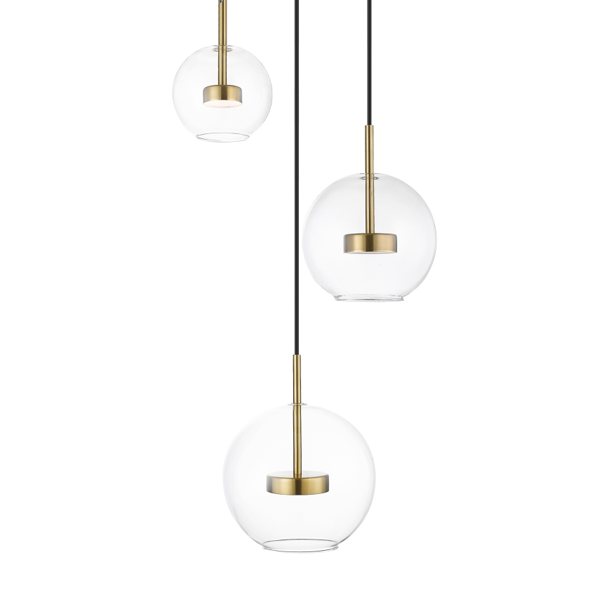 Zuma Line - LED Lustr na lanku 3xLED/5W/230V zlatá