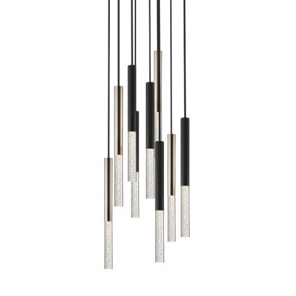 Zuma Line - LED Lustr na lanku 9xLED/5W/230V černá/mosaz