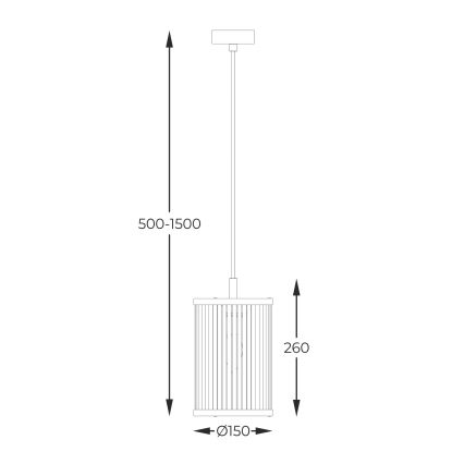 Zuma Line - Lustr na lanku 1xE14/60W/230V černá
