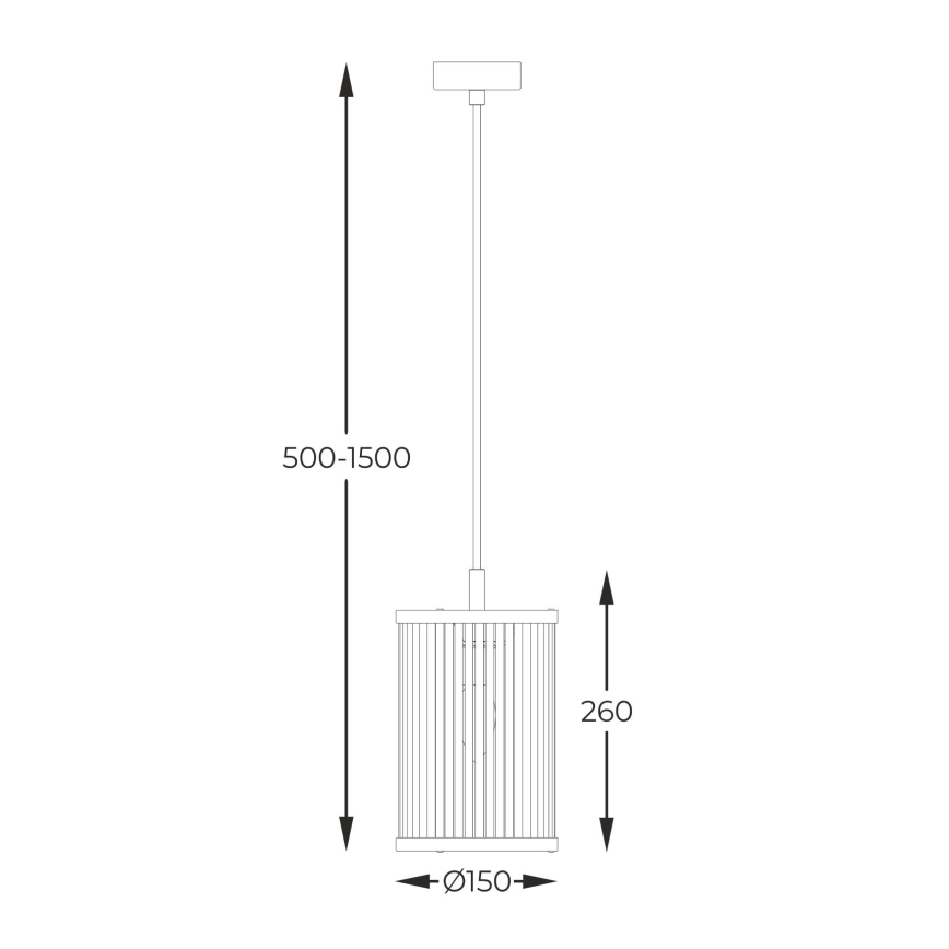 Zuma Line - Lustr na lanku 1xE14/60W/230V černá