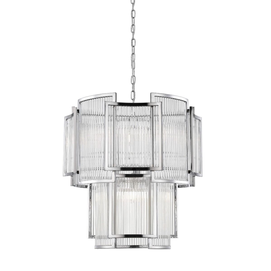Zuma Line - Lustr na řetězu 8xE14/60W/230V lesklý chrom