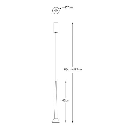 Zuma Line - LED Lustr na lanku LED/5W/230V černá