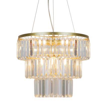 Zuma Line - Křišťálový lustr na lanku 4xE14/40W/230V zlatá