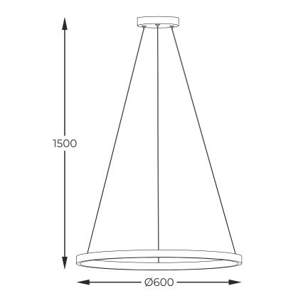 Zuma Line - LED Lustr na lanku LED/32W/230V 3000/4000/6000K pr. 60 cm černá