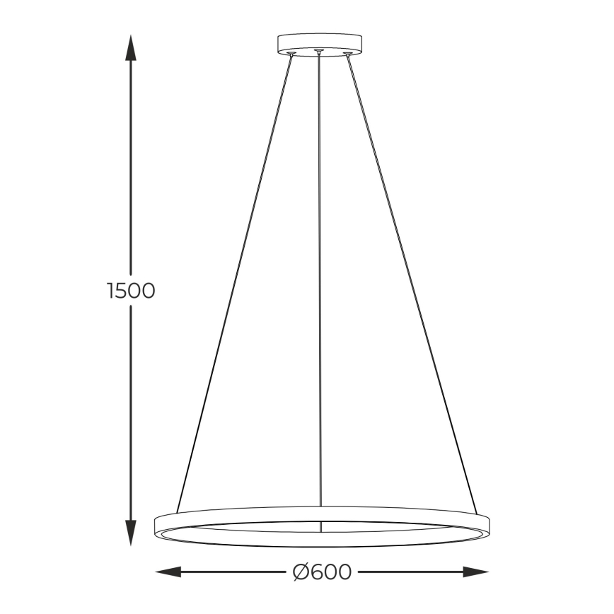 Zuma Line - LED Lustr na lanku LED/32W/230V 3000/4000/6000K pr. 60 cm černá
