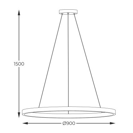 Zuma Line - LED Lustr na lanku LED/40W/230V 3000/4000/6000K pr. 90 cm černá