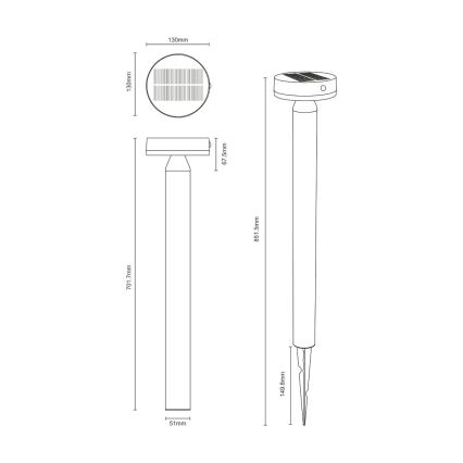 Zuma Line - LED Solární lampa se senzorem pohybu a soumraku LED/4,5W/2000 mAh IP44 černá