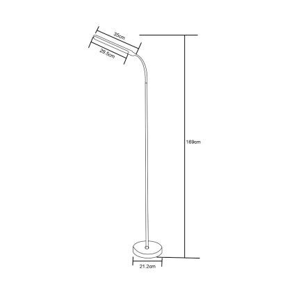 Zuma Line - LED Stmívatelná stojací lampa LED/10W/230V 3000/4500/6500K bílá