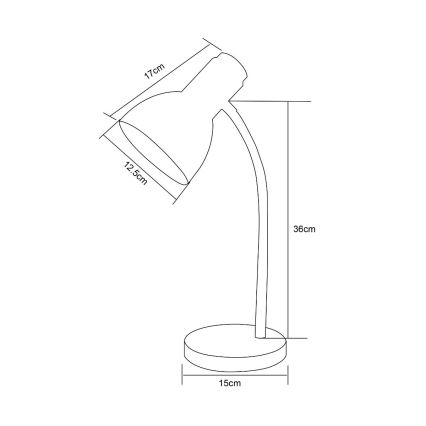Zuma Line - Stolní lampa 1xE27/40W/230V bílá/dub