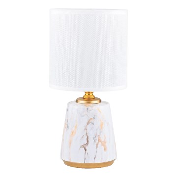 Zuma Line - Stolní lampa 1xE14/40W/230V bílá/zlatá/dekor mramoru