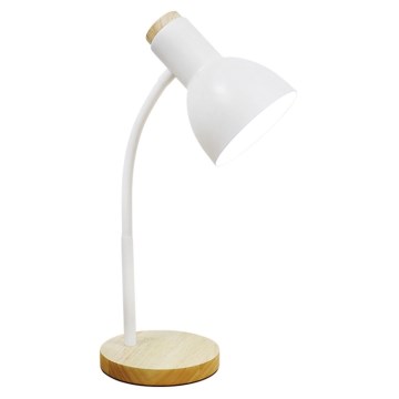 Zuma Line - Stolní lampa 1xE27/40W/230V bílá/dub