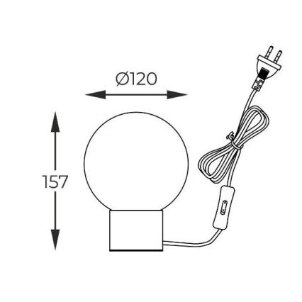 Zuma Line - Stolní lampa 1xG9/4W/230V černá/zlatá