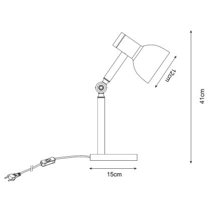 Zuma Line - Stolní lampa 1xE14/40W/230V bílá