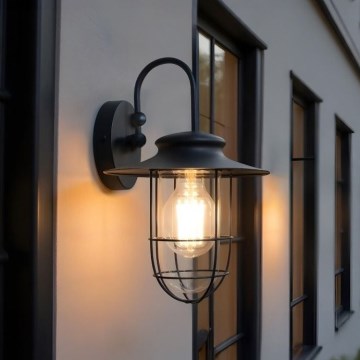 Zuma Line - Venkovní nástěnná lampa 1xE27/60W/230V IP44 černá