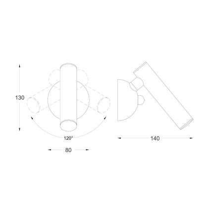 Zuma Line - LED Nástěnné bodové svítidlo LED/5W/230V zlatá