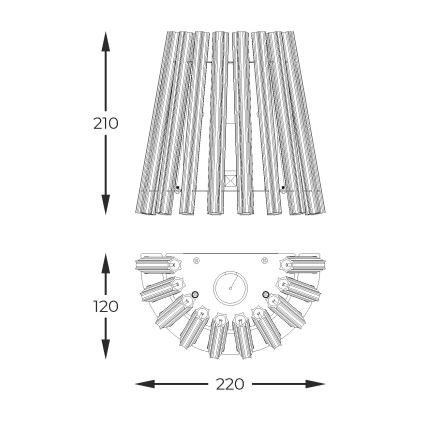 Zuma Line - Nástěnné svítidlo 1xE14/40W/230V zlatá