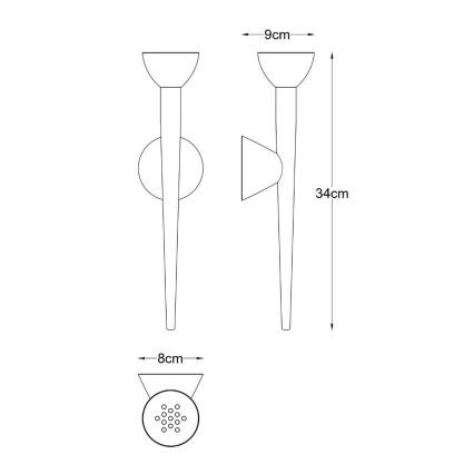 Zuma Line - LED Nástěnné svítidlo LED/5W/230V zlatá