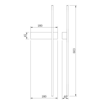 Zuma Line - LED Nástěnné svítidlo LED/8W/230V 3000/4000/6000K 60 cm černá