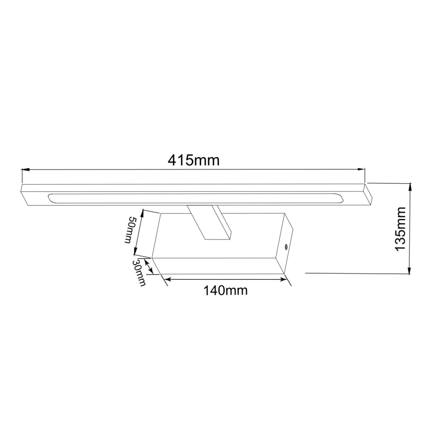 Zuma Line - LED Koupelnové osvětlení zrcadla LED/12W/230V 41 cm IP44 zlatá