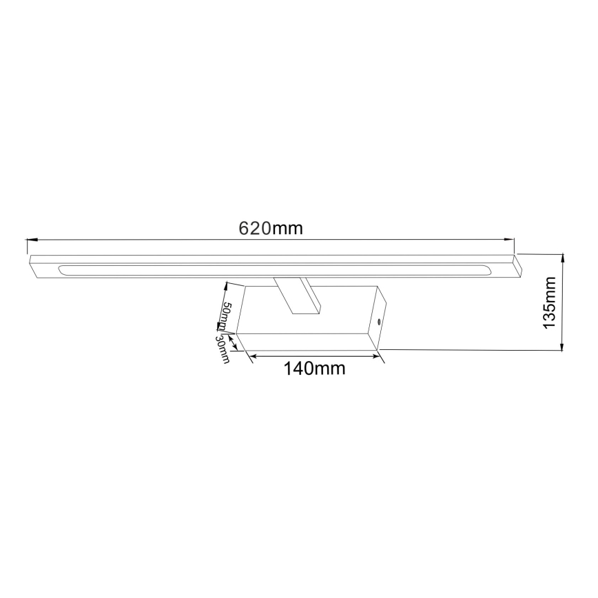 Zuma Line - LED Koupelnové osvětlení zrcadla LED/20W/230V 62 cm IP44 lesklý chrom