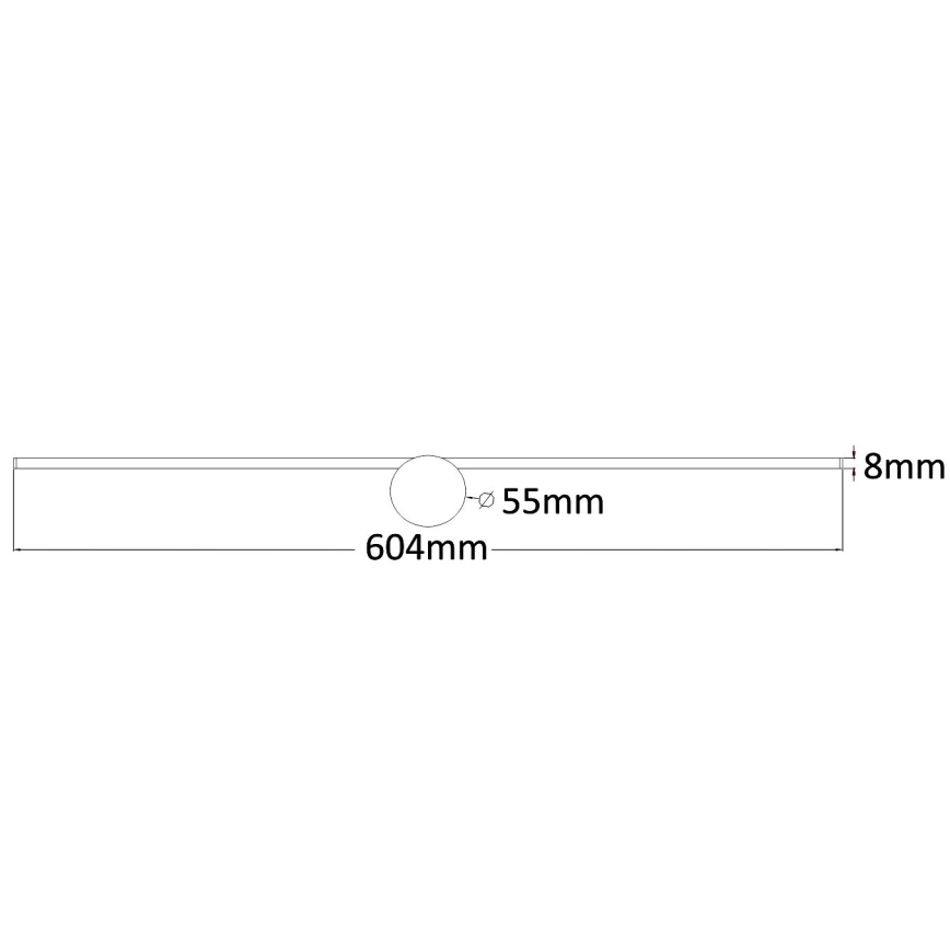 Zuma Line - LED Koupelnové osvětlení zrcadla LED/8W/230V 60 cm IP44 černá