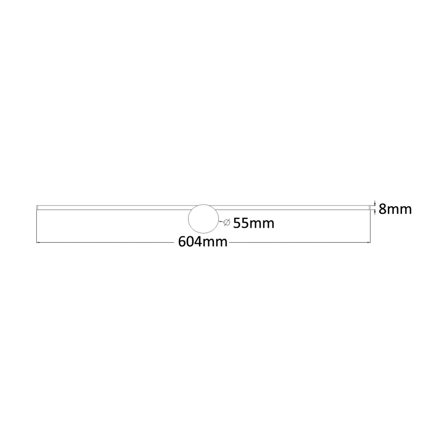Zuma Line - LED Koupelnové osvětlení zrcadla LED/8W/230V 60 cm IP44 lesklý chrom