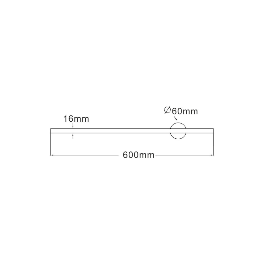 Zuma Line - LED Nástěnné svítidlo LED/8W/230V 60 cm černá