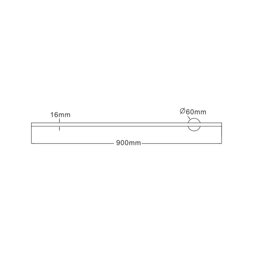 Zuma Line - LED Nástěnné svítidlo LED/12W/230V 90 cm černá