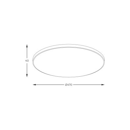 Zuma Line - LED Stropní svítidlo LED/44W/230V pr. 47 cm černá