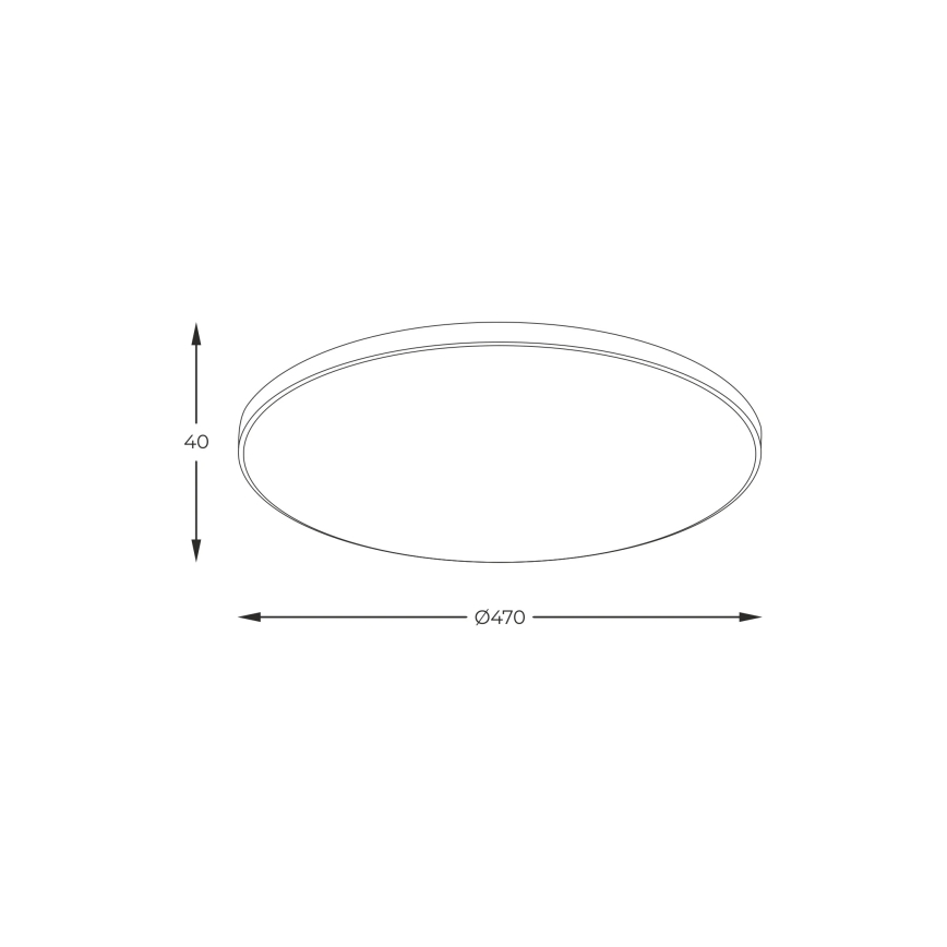 Zuma Line - LED Stropní svítidlo LED/44W/230V pr. 47 cm černá