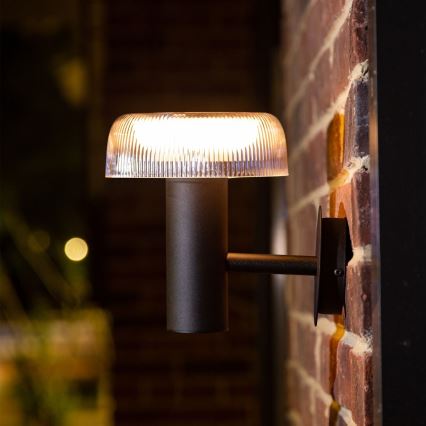 Zuma Line - LED Solární nástěnná lampa LED/2,5W/2000 mAh IP44 černá